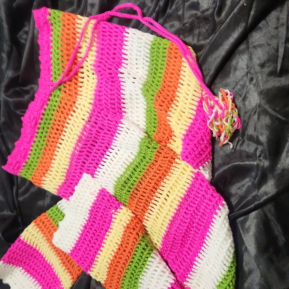 Rainbow Crochet Pants